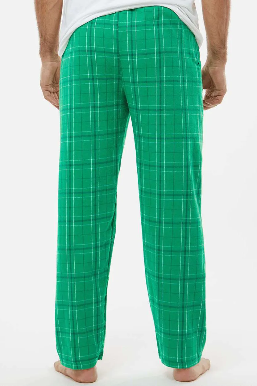 Boxercraft Mens Harley Flannel Pants w/ Pockets - Kelly Green Field Day Plaid