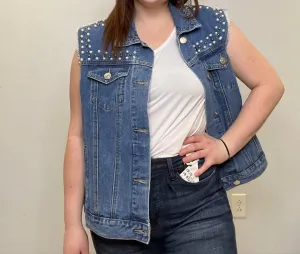 Pearl Vest In Denim